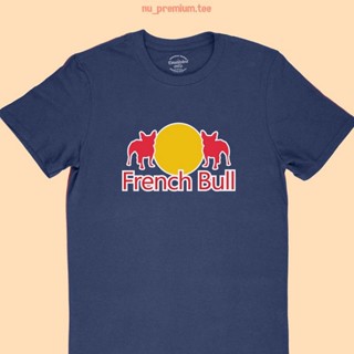 เสื้อยืดผ้าฝ้ายพิมพ์ลายเสื้อยืดลาย French Bull เสื้อยืดคนรักหมา เสื้อยืด เฟรนช์ บูลด็อก คอกลม แขนสั้น ไซส์ S - 2XL