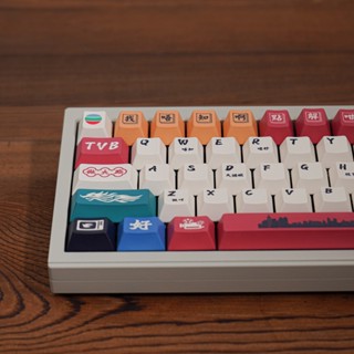 HONG KONG Style keycaps restore cherry profile Dye-Sublimation PBT keycap set