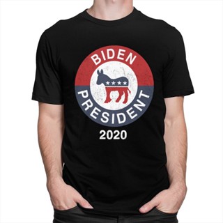 เสื้อยืดผ้าฝ้ายพิมพ์ลาย เสื้อยืดแขนสั้น คอกลม พิมพ์ลาย Joe Biden สไตล์วินเทจ แฟชั่นฤดูร้อน สําหรับผู้ชาย