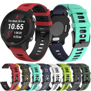 สายนาฬิกาข้อมือซิลิโคน 20 มม. สําหรับ Garmin Forerunner 245 245M 645 Vivoactive 3 Vivomove HR Samsung Galaxy Watch Active 2