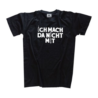 Bubunite คอลูกเรือพร้อมส่ง เสื้อยืดแขนสั้น ผ้าฝ้าย 100% พิมพ์ลาย Ich Mach Due To Not With Impfen Impfung Zwangsimpfung