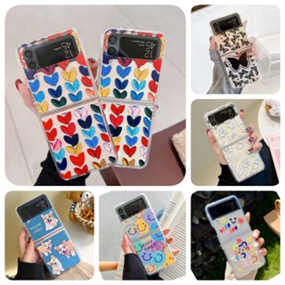 เคสโทรศัพท์มือถือ อะคริลิคใส กันกระแทก ลายผีเสื้อ พร้อมแม่เหล็ก สําหรับ samsung z flip4 z flip 3 z flip 4 z flip 3