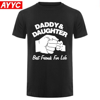 Bubunite เสื้อยืดแขนสั้นลําลอง พิมพ์ลาย Daddy And Daughter Best Friends For Life Fathers Day สําหรับผู้ชายS-5XL