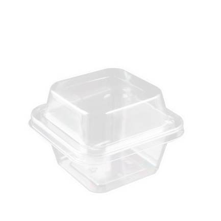 กล่องเบเกอรี่ใส ทรงเหลี่ยม MC-001C NO.68 พร้อมฝา NO.74 (50ชิ้น/แพ็ค) หยกออนไลน์