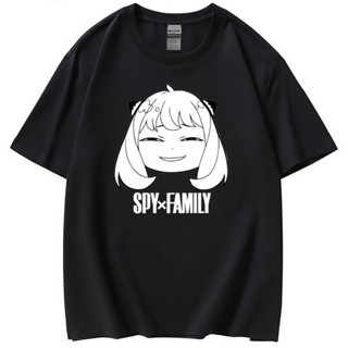 เสื้อเชิ้ตแขนสั้น เสื้อยืดผ้าฝ้ายระบายอากาศเสื้อยืดโอเวอร์ไซส์Manga Anime spy x family ลอยด์ ฟอเจอร์ อาเนีย ฟอเจอร์ ยอร์