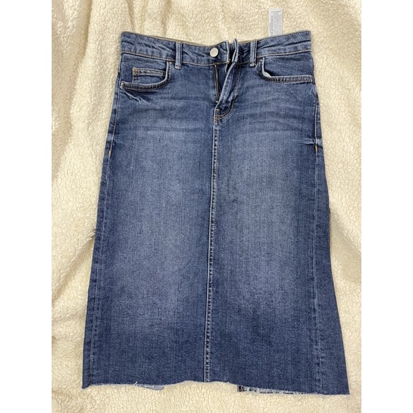 zara jeans กระโปรง xs