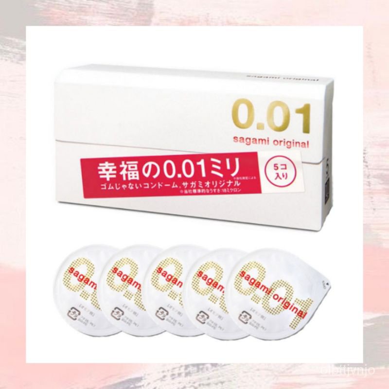 Sagami Original ถุงยางอนามัย บางที่สุดในโลก เพียง0.01 *นำเข้าจากJapan* (ขายเเยกชิ้น/1กล่องมี5ชิ้น)