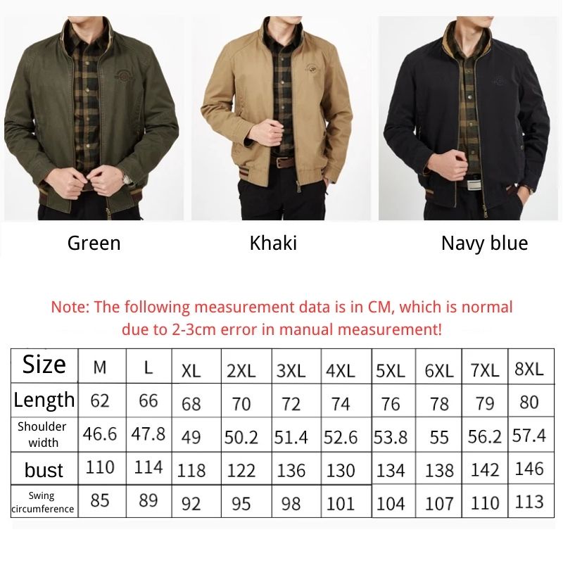 JEEP SPIRIT 1941 ESTD เสื้อแจ็กเก็ตลําลอง ผ้าฝ้าย สองด้าน มีหลายกระเป๋า แฟชั่นฤดูใบไม้ร่วง สไตล์ทหาร สําหรับผู้ชาย 8XL