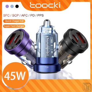 Toocki 30W 45W เครื่องชาร์จ USB ในรถยนต์ชาร์จเร็ว QC3.0 Mini Type C PD Car Charger อะแดปเตอร์ USB-C ในรถ