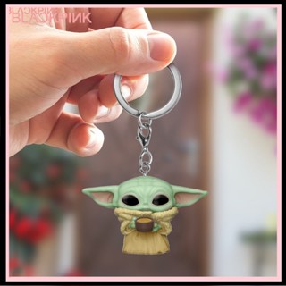 sunshine123 Mandalorian Baby Yoda Keyring Vibrant Color Clear Texture PVC Baby Yoda Doll Decor Keyring for Kids