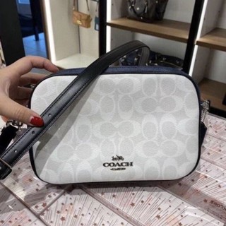 🔥👜กระเป๋าสะพาย NEW COACH JES CROSSBODY IN SIGNATURE CANVAS มี 2สีตามภาพนะคะ