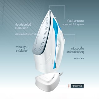 Iron Alectric เตารีดไอน้ำไร้สาย 2000 วัตต์ รุ่น PSI1 - รับประกัน 3 ปี