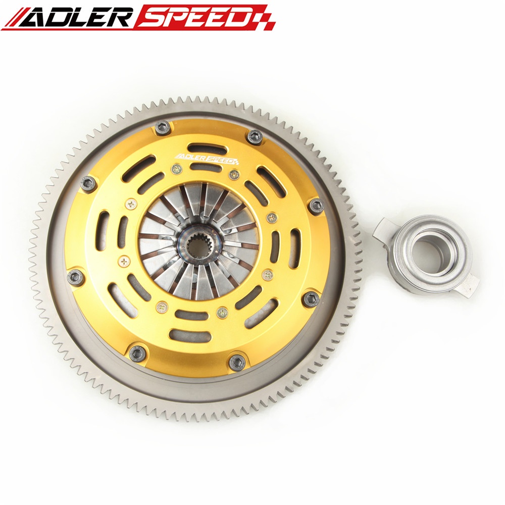 ADLERSPEED Racing คลัทช์ Twin Disk ชุดคลัทช์สําหรับ G20 200SX NX SENTRA SE-R 1.8L 2.0L SR20DE