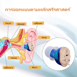 เครื่องช่วยฟังดิจิทัล แบบชาร์จ ขนาดเล็ก ลดเสียงรบกวน สําหรับผู้สูงอายุ และผู้ใหญ่ 1 คู่