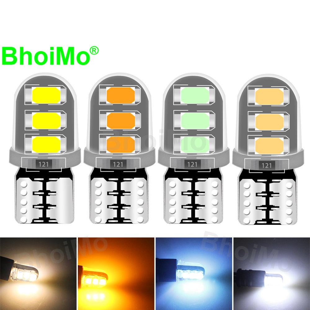 BhoiMo ultrashort หลอดไฟ LED T10 W5W 2835-6smd DC12V