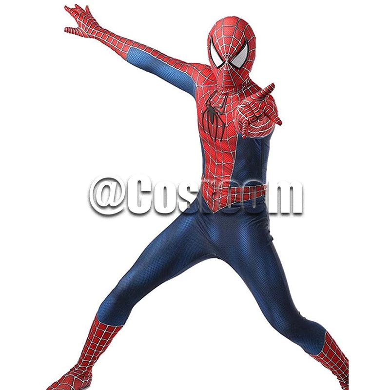 Maguire Sperman เครื่องแต่งกายสีดํา/สีแดง Raimi Man คอสเพลย์ Superboys Zentai สูท thumbnail 6
