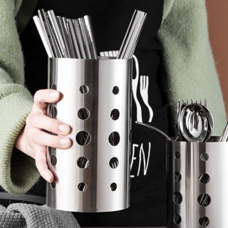 ที่วางของในครัว Kitchen utensil storageM34เครื่องครัวสแตนเลสที่ใส่ช้อนส้อมตะเกียบชั้นเก็บของ ที่เก็บอุปกรณ์ในครัว