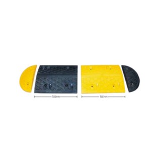 ยางชะลอความเร็ว - Rubber speed hump Size 50*35*5 cm ออกใบกำกับภาษีได้