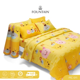 Fountain FTC011 การ์ตูนTSUM TSUMลิขสิทธิ์แท้ สัมผัสนุ่มลื่นสบายด้วยชุดเครื่องนอนฟาวน์เทน ผ้าปูที่นอน ผ้าห่มนวม