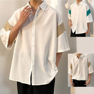 💥พร้อมส่ง M-3XL💥เสื้อสไตล์เกาหลี พอดีหลวม เชิ้ตลายทาง เสื้อฮาวาย เสื้อลายทางแนวเกาหลี ผ้านุ่ม