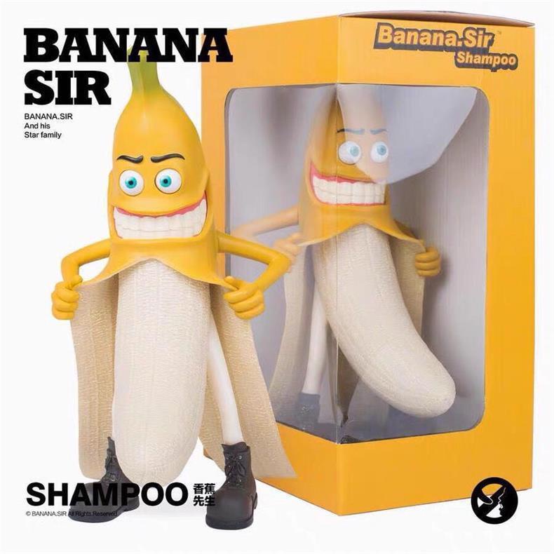 Jinn 30 ซม.ของขวัญตลกแชมพู Banana Sir PVC รุ่นสะสมตุ๊กตาตกแต่งรุ่น Action Figure