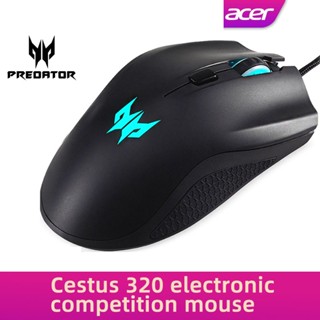 Acer predator Cestus 320 เมาส์เกมมิ่ง มีไฟ RGB ปุ่มตั้งโปรแกรมได้ DPI ปรับได้ น้ําหนักเบา สะดวกสบาย