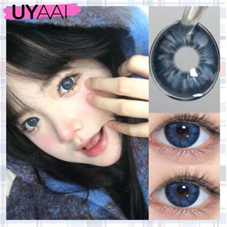 Uyaai คอนแทคเลนส์ สีฟ้า ตาโต 14.5 มม.