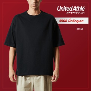 ✠☌✎United Athle® บิ๊กซิลลูเอท เสื้อยืดทรงโอเวอร์ไซส์ - ดำ 36C