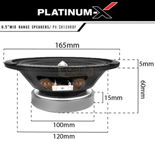 ลำโพง PLATINUM-X ชุดลำโพง เสียงกลาง6.5นิ้ว 2คู่ +ทวิตเตอร์จาน 2คู่ +สเปเซอร์ ทวิตเตอร์ 2คู่ ลำโพงรถ เสียงกลาง 6.5"