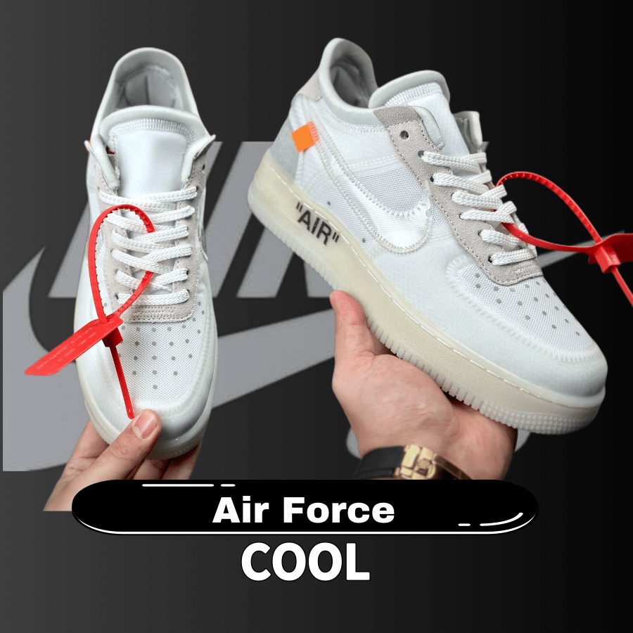 【จัดส่งฟรี】OFF-WHITE x Air Force 1 Low OW รองเท้ากีฬา รองเท้าบาสเก็ตบอล