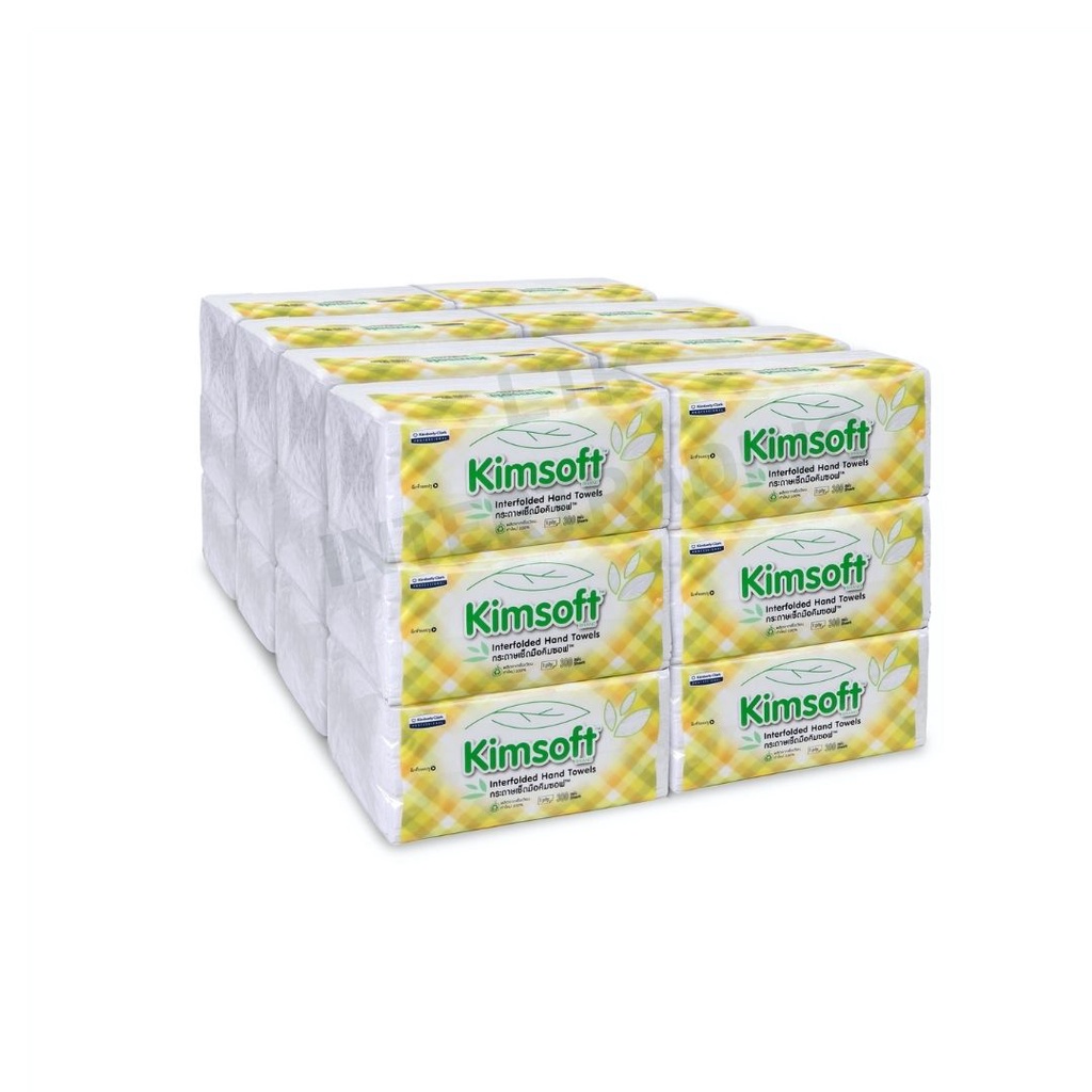 กระดาษเช็ดมือ Kimsoft Interfold 1 ชั้น (บรรจุ 24ห่อ/ลัง) 23823 - รูปที่ 2