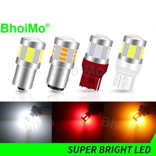 Bhoimo 2021New Canbus Dc24V ไฟ Led 1156 Ba15S P21W ไฟเลี้ยวไฟตัดหมอกสําหรับติดรถยนต์รถมอเตอร์ไซค์ Drl1157 Bay15D P21/5W T20 7443 W21W 18Smd 5630 สีแดงสีเหลืองสีเหลือง Dc12V