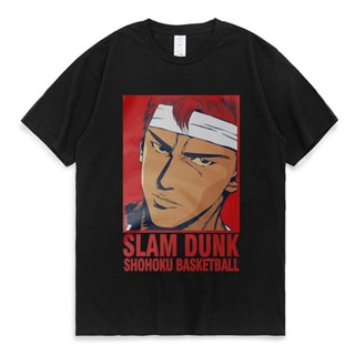 เสื้อยืดแขนสั้น พิมพ์ลายอนิเมะ Slam Dunk สไตล์ญี่ปุ่น แนวสตรีท ขนาดใหญ่ สําหรับผู้ชาย และผู้หญิง XS-4XL 5XL 6XL