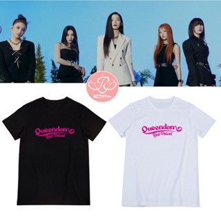 ผ้าฝ้ายแท้PvEC Dark XS เสื้อยืด Red velvet Queendom [PRE] อัลบั้มใหม่ ใส่ทั้งชายและหญิง แมทช์ได้กับหลายๆ ลุค Tea