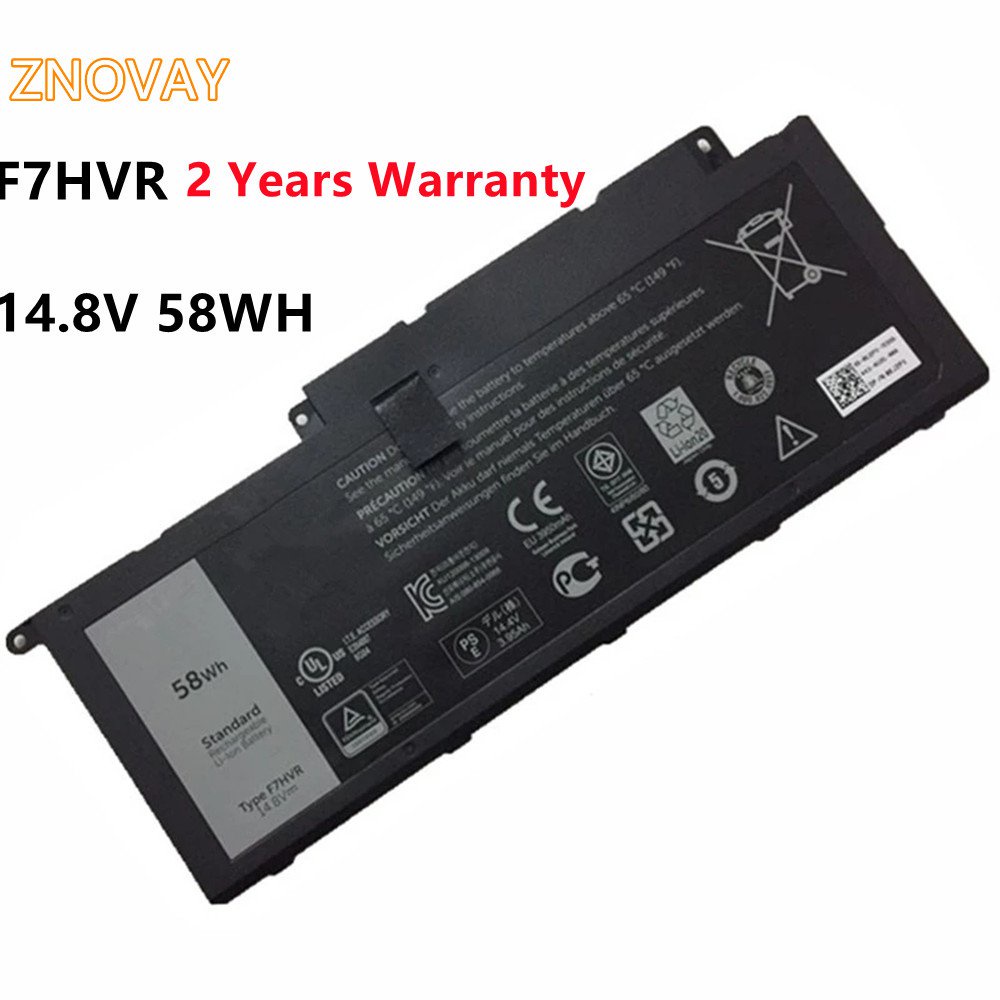 ZNOVAY G4YJM 062VNH T2T3J แบตเตอรี่แล็ปท็อปสำหรับ Dell Inspiron 17 7000 7737 7746 14 15 15r 5545 753