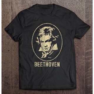 เสื้อแขนสั้น เสื้อยืดไม่ต้องรีด เสื้อยืด พิมพ์ลาย Beethoven Ludwig Van สไตล์คลาสสิก เหมาะกับของขวัญ