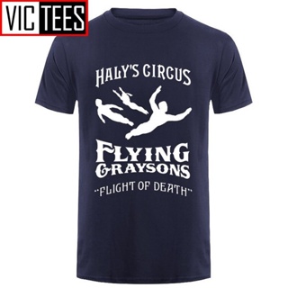 เสื้อไม่ต้องรีด เสื้อยืดโอเวอร์ไซส์เสื้อยืด คอกลม พิมพ์ลาย Flying Grayson สําหรับผู้ชายS-4XL