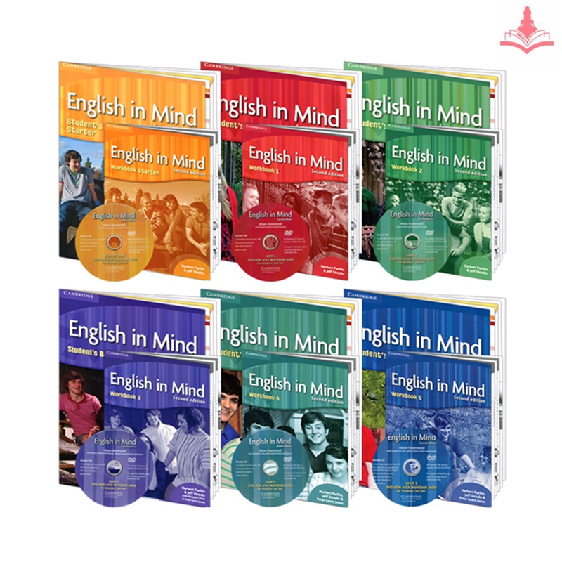 แบบฝึกหัดตำราการสอบภาษาอังกฤษเคมบริดจ์สำหรับเด็ก—Students Children's Cambridge English Ket/Pet Exam Textbook Workbook Exercise Book“English In Mind 2nd Edition Level Starter/1/2/3/4/5”
