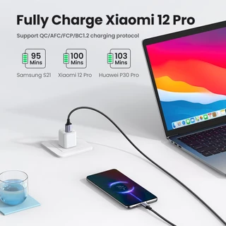Ugreen 3A Type C สายชาร์จโทรศัพท์ ไนล่อน ชาร์จเร็ว 3A QC3.0 USB Type C ที่ชาร์จ สําหรับ Xiaomi Realme Samsung