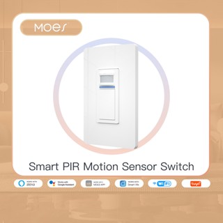 Tuya สวิตช์ไฟอัจฉริยะ WiFi PIR เซนเซอร์จับการเคลื่อนไหว ขั้วต่อเดี่ยว US ต้องใช้ชีวิตอัจฉริยะ ทํางานร่วมกับ Alexa Google Assistant