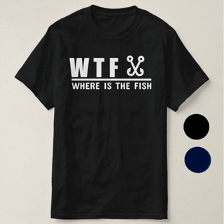 เสื้อเชิ้ตแขนสั้น เสื้อยืดไม่ต้องรีด เสื้อยืด พิมพ์ลายปลา Wtf Where Is The Fish แบบเข้ารูป สําหรับครอบครัว