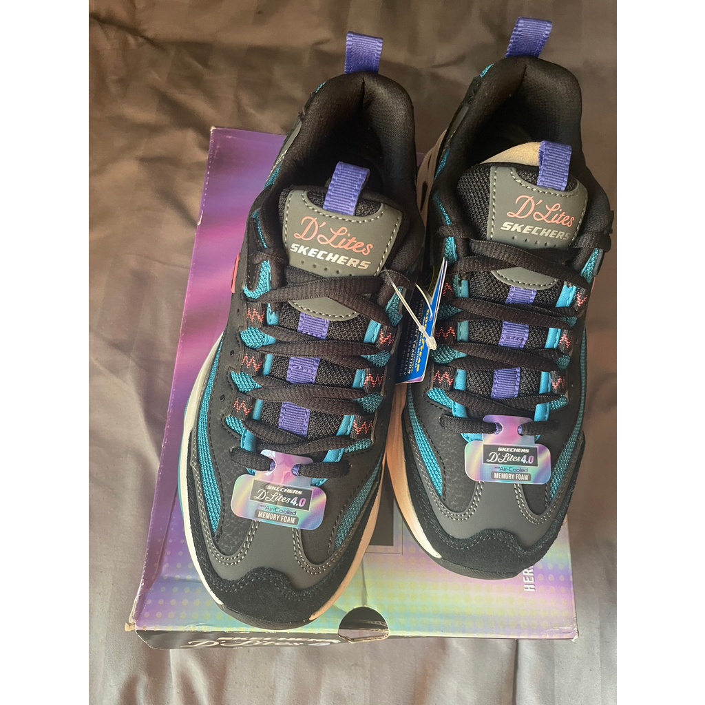 Skechers D'lites4.0 สีเรนโบว์ มือ1 us6 36 23 เซนติเมตร ผญ