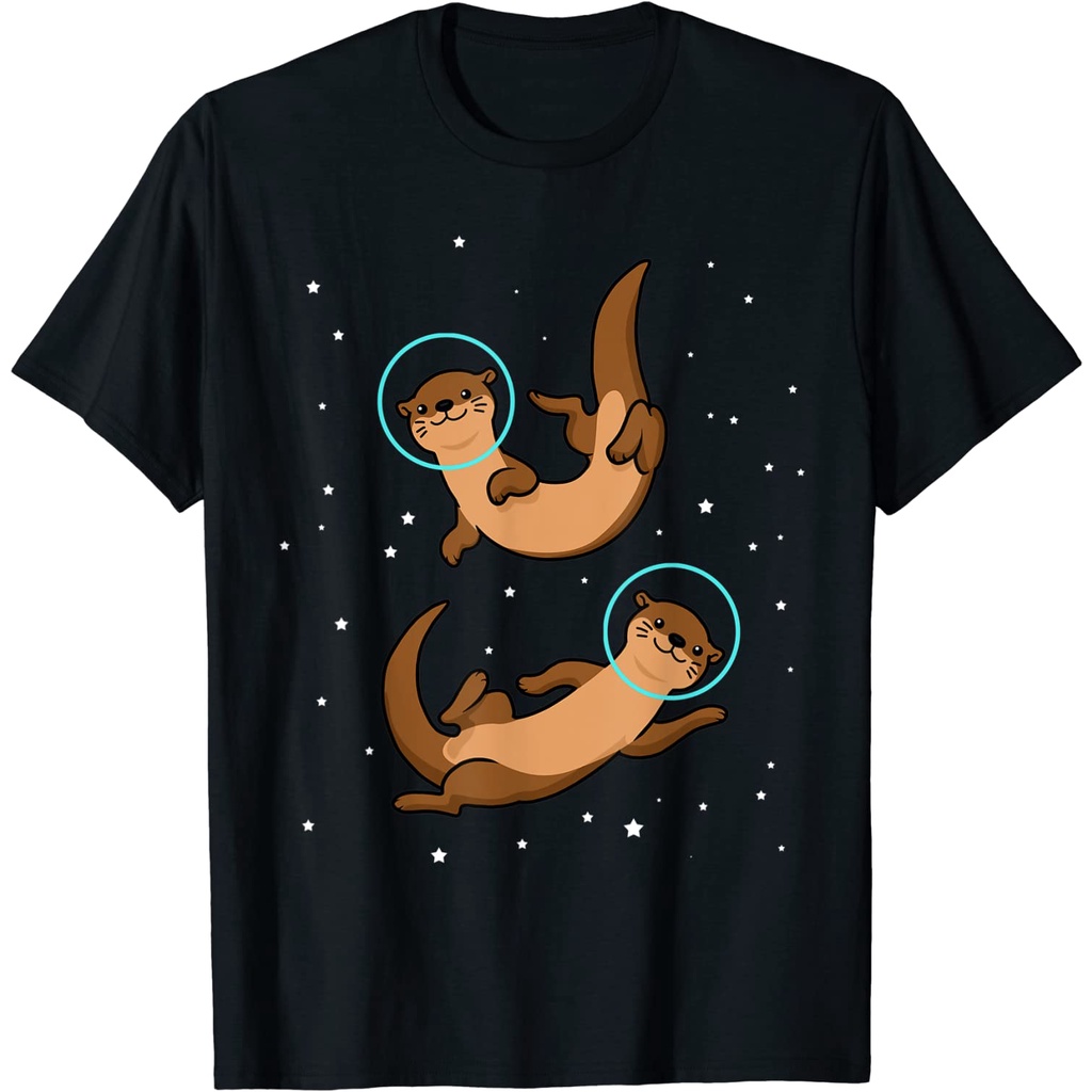 Otter Astronaut Shirt Kids Otter Gift Women Space Sea Otter T-Shirt