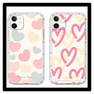 เคส iPhone11 ลายหัวใจ แบบเรียบง่าย เเฟชั่น พิมพ์ลาย เคสโทรศัพท์มือถือ สไตล์เกาหลี โปร่งใส ความกดอากาศ เคสมือถือซิลิโคนนุ่ม สำหรับ เคสไอโฟน11 โทรศัพท์ ip i 6s 7 8 plus 11 เคสไอโฟน 13 เคสไอโฟน 12 pro max mini เคสไอโฟน7พลัส xs XR iPhone case เคสโทรศัพท์