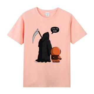 ▼ﺴการ์ตูนอะนิเมะเรื่อง kenny south park death is coming เสื้อยืดผ้าฝ้ายแขนสั้นพิมพ์ลายวัยรุ่น