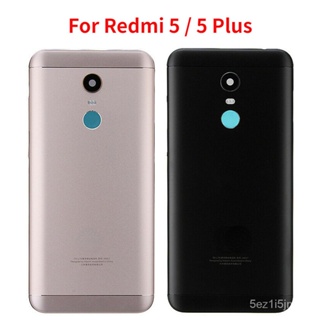 ฝาหลังสำหรับ Xiaomi Redmi 5ฝาครอบแบตเตอรี่ด้านหลังสำหรับ Redmi 5 Plus เคสพร้อมเลนส์กล้องปุ่มปรับระดับเสียง