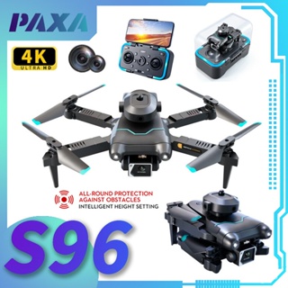 PAXA S96มินิหลีกเลี่ยงอุปสรรคจมูก FPV WIFI 4พันกล้อง D RON RC เฮลิคอปเตอร์กล้องสอง Q Uadcopter พร้อมกล่องเก็บของเล่นของข