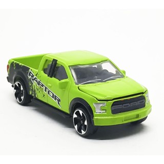 Majorette Ford F 150 - Raptor Painted Green ล้อ 5LTS2T Scale 1/72 (8cm) ไม่มี package