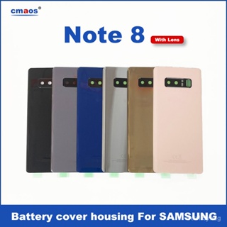 ใหม่ฝาหลังแบตเตอรี่สำหรับ Samsung Galaxy Note 8 SM-N950FD ฝาหลังแบตเตอรี่กระจกประตูหลังพร้อมกล้อง