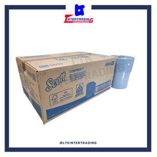 กระดาษเช็ดมือแบบม้วน Scott Airflex Slim roll blue  ความยาว 176m (บรรจุ6ม้วน/ลัง) 66980